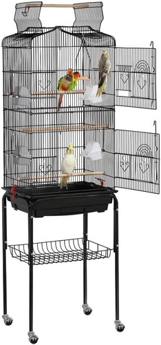 Large bird cage open play - open, top