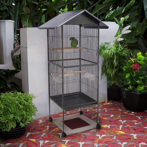Large bird cage rolling metal - bird,