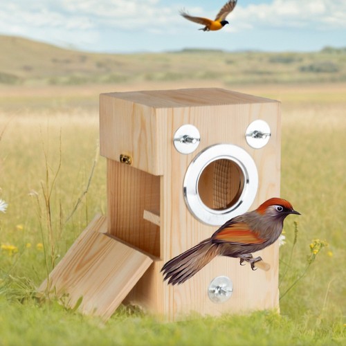 Wooden nesting house bird - wooden,